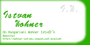 istvan wohner business card